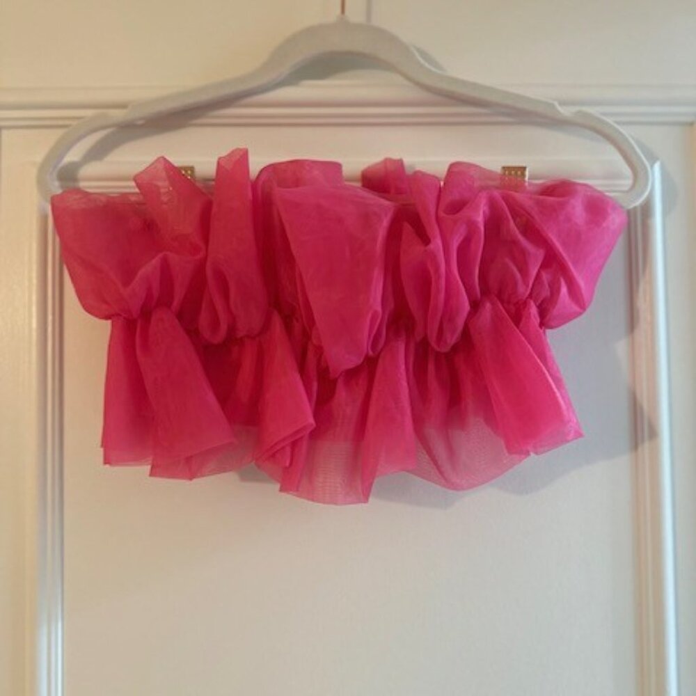 "SHEIN" Hot Pink Tulle Tube Top - Size XS